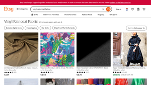 Etsy - Vinyl Raincoat Fabric