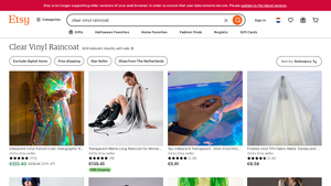 Etsy - Clear Vinyl Raincoats