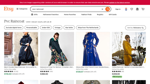 Etsy - PVC Raincoats