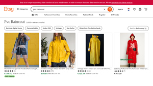 Etsy - PVC Raincoats