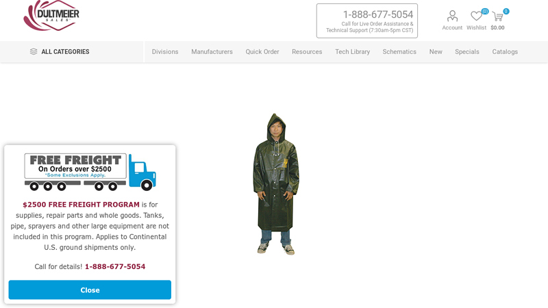 Black EVA Rain Jacket - Dultmeier Sales