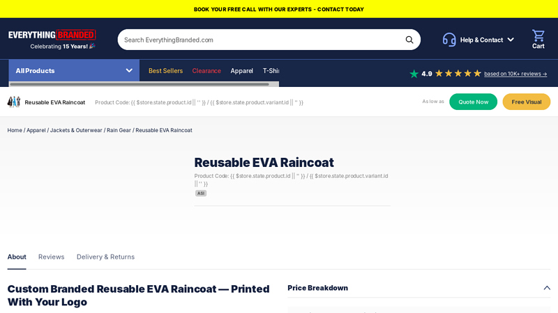 Reusable EVA Raincoat - EverythingBranded