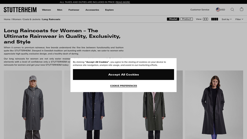 Premium Long Raincoat for Women | STUTTERHEIM US