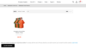 FOS Power - Emergency Survival Rain Poncho 4 Pack