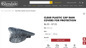 Glendale - Clear Plastic Cap Rain Covers