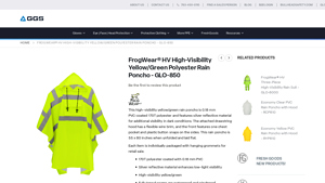 Global Glove - FrogWear® HV High-Visibility Rain Poncho