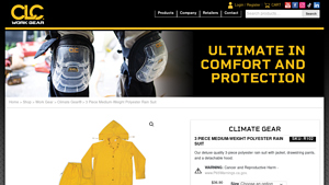 GoCLC - 3 Piece Medium-Weight Polyester Rain Suit