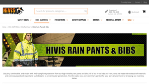 HiVis Supply - Radians RW08B Class E Self-Extinguishing HiVis Rain Bib