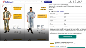 Custom Brand - PE Disposable Raincoat
