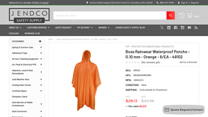 Jendco - Boss Rainwear Waterproof Poncho