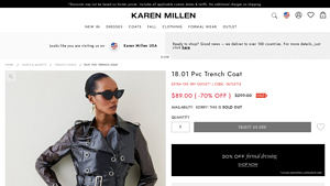 Karen Millen - 18.01 PVC Trench Coat