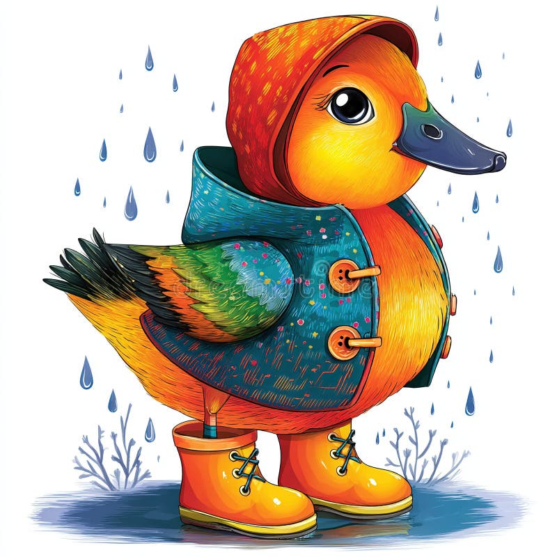 Illustrative image for kids duck raincoat
