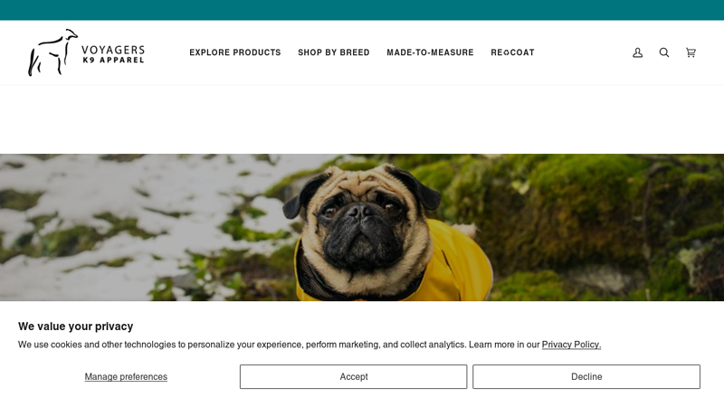 Breed-Specific Dog Rain Coats | Voyagers K9 Apparel
