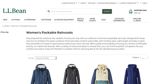 LLBean - Women's Packable Raincoats
