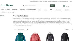 L.L.Bean - Plus Size Rain Coats