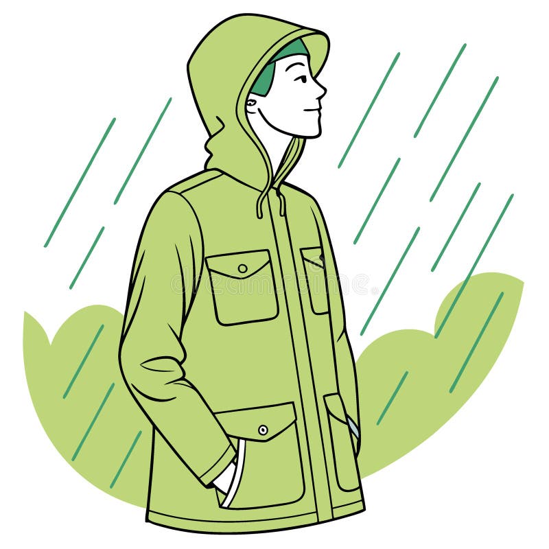 Illustrative image for man plastic raincoat