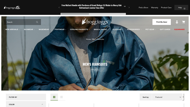 Men's Rain Suits - Frogg Toggs