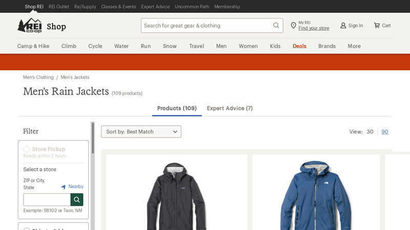 Men's Rain Jackets, Coats & Shells: Lightweight & Waterproof - REI