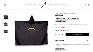Metallica - Yellow Logo Rain Poncho