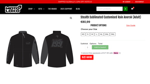 Moto Loko - Stealth Sublimated Rain Anorak