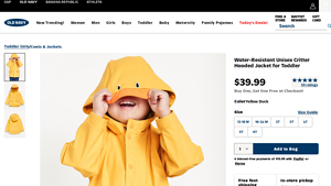 Old Navy - Cute Raincoat for Kids