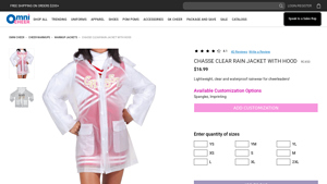 Omni Cheer - Chasse Clear Rain Jacket
