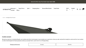 One Wind - Ultralight Outdoor Shelter
