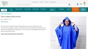 Online Fabric Store - DIY Rain Poncho Guide