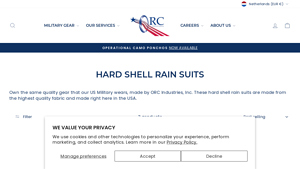 ORC Industries - Hard Shell Rain Suits