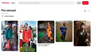 Pinterest - Stylish PVC Raincoat & Boots