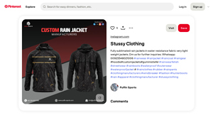 Pinterest - Fully Sublimated Rain Jackets