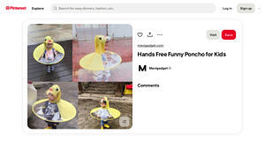 Pinterest - Hands Free Funny Poncho for Kids