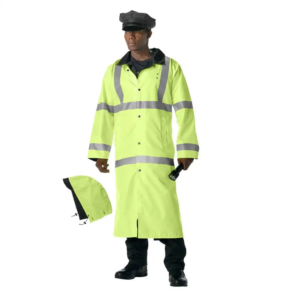 A stock image illustrating police rain jacket concepts