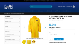 Police Uniform - Full-Length Raincoat with Police ID