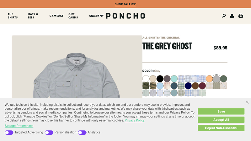The Grey Ghost - Poncho Outdoors