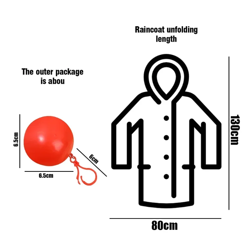 Illustrative image for Portable Rain Poncho Keyring Ball