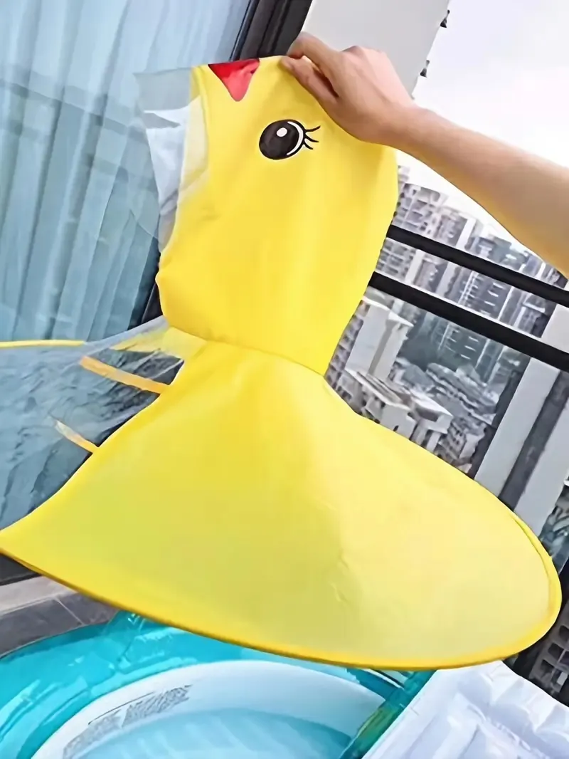 A stock image illustrating pvc duck raincoat concepts