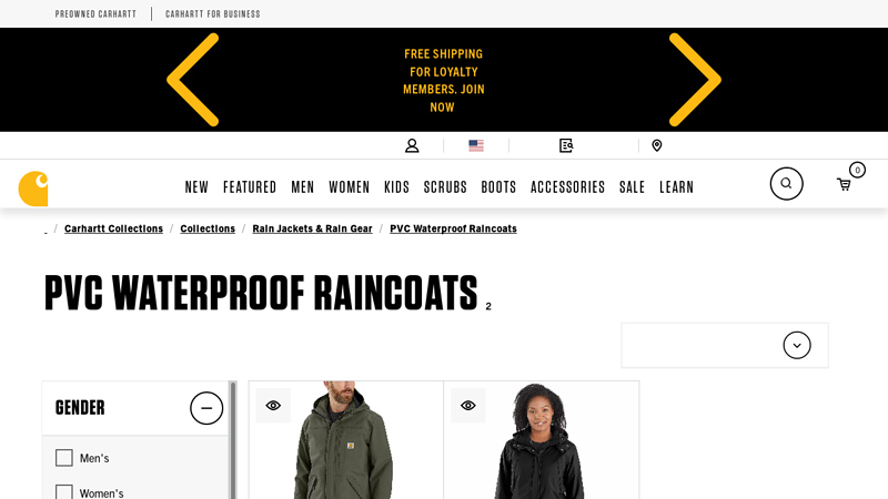 PVC Waterproof Raincoats - Carhartt