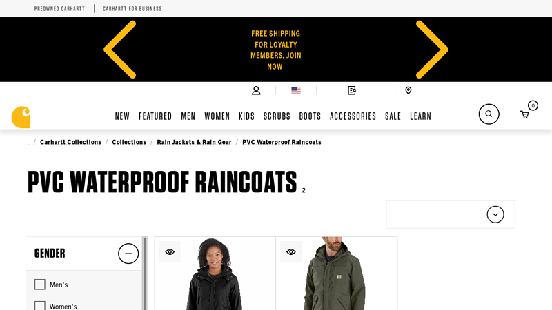 PVC Waterproof Raincoats - Carhartt