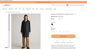 Quince - Waterproof Rubberized Long Rain Jacket