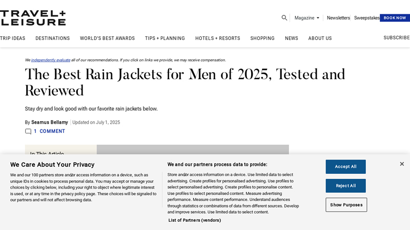 The Best Rain Jackets for Men of 2025, Tested and Reviewed