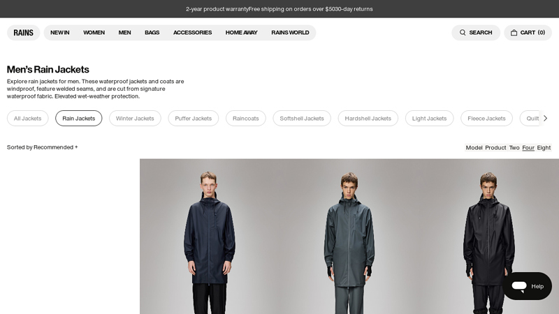Waterproof Rain Jackets & Coats for Men | Men's Raincoats - Rains