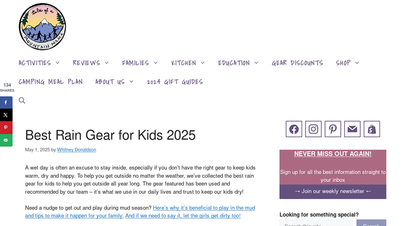 Best Rain Gear for Kids 2025 - Tales of a Mountain Mama