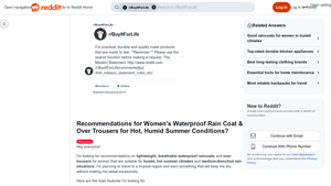 Lightweight Women's Raincoats - Breathable & Packable