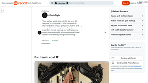 Reddit - PVC Trench Coat