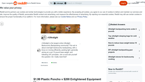 Reddit - $1.99 Plastic Poncho & $200 Enlightened Equipment Visp