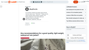 Rain Jacket - Lightweight Waterproof Recommendations