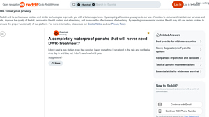 Reddit - Waterproof Poncho