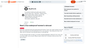 Reddit - Women's Waterproof Raincoat