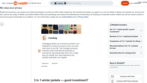 Reddit - 3 in 1 Winter Jackets Discussion